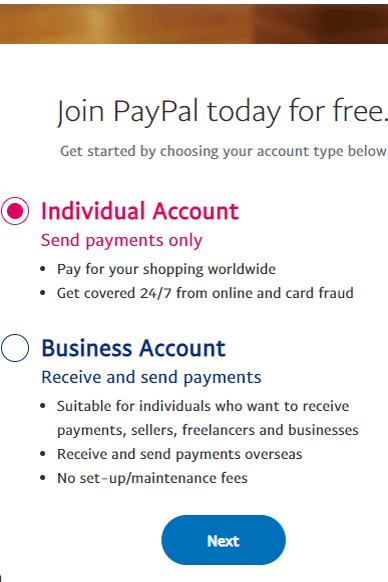 Paypal Individual